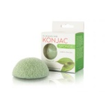  Губка Konjac с зелёным чаем, зелёная