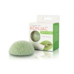  Губка Konjac с зелёным чаем, зелёная