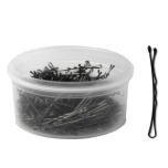 Professional hairgrips, 51 mm, 330 pcs, Black